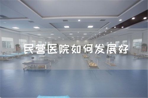 民營醫(yī)院如何發(fā)展好(圖1)