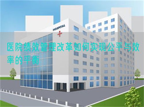 醫院績效管理改革如何實現公平與效率的平衡(圖1)