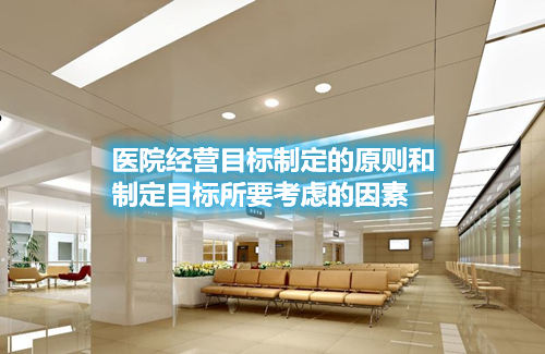 醫院經營目標制定的原則和制定目標所要考慮的因素